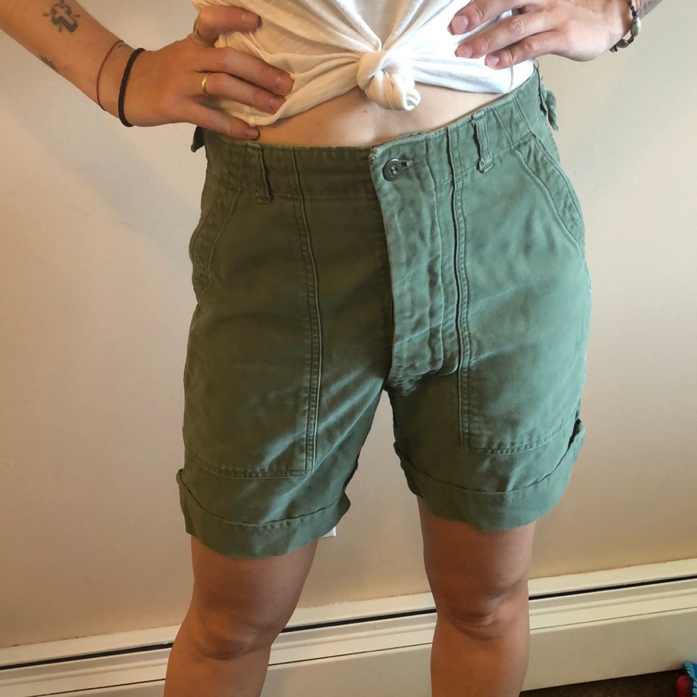 Vintage military high waisted shorts